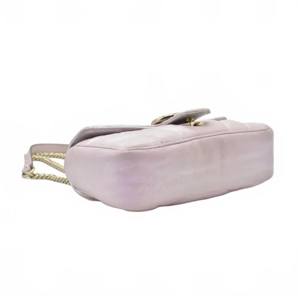Gucci Iridescent Nappa Chevron Matelasse Small GG Marmont